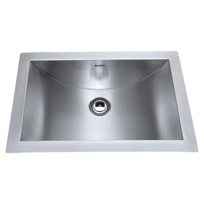 Ruvati 18″x12″ Brushed Stainless Steel Rectangular Bathroom Sink- RVH6110 (4066) - Image 1 of 4