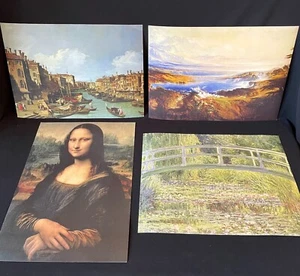 Juego de 4 impresiones de obras maestras 10X13 Monet Da Vinci Martin Canaletto 2008 IMP AB EE. UU. - Imagen 1 de 10