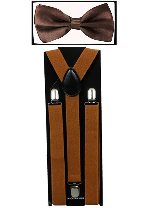 SUSPENDERS and BOW TIE COMBO SET-Tuxedo Classic Fashion Suspender and Bowtie - Image 1 of 1
