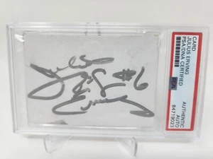 Julius Erving Dr J Signed Blank Card Cut PSA Slabbed COA BUF - Picture 1 of 2