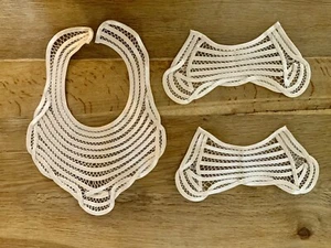 1930s Collar And Cuffs Set - Satin - Brifdal Collar And Cuffs Set - 30s Vintage  - Picture 1 of 15