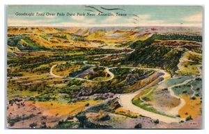 Postal Goodnight Trail Over Palo Duro Canyon cerca de Amarillo Texas - Imagen 1 de 2