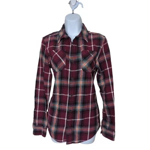 Camicia Urban Pipeline donna marrone bianca a quadri ultima flanella con bottoni XL - Foto 1 di 7