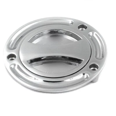 Tapa de tanque de combustible cromada sin llave para Suzuki GSXR 1000 2003-2010 Foto 1 de 4