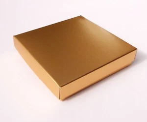 5 GOLD 4 X 4 ZOLL BOXEN, KARTEN, GESCHENKE, SCHMUCK, KUCHEN USW. - Bild 1 von 2