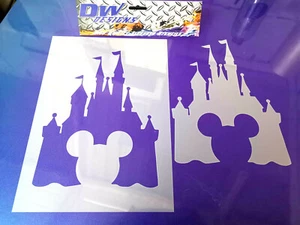 Disney Castle Mickey Maus Airbrush Kunsthandwerk Silhouette Schablone - Bild 1 von 1