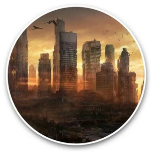 2 x Vinyl Stickers 15cm - Post Apocalyptic World City Buildings #46178 - Photo 1/8