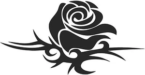 2 (PCS) Tribal Rose Stickers Decals 20 Colors To Choose From - Picture 1 of 3