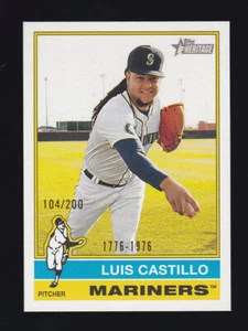 2025 Topps Heritage #173 LUIS CASTILLO Seattle Mariners /200 BICENTENARIO - Foto 1 di 3
