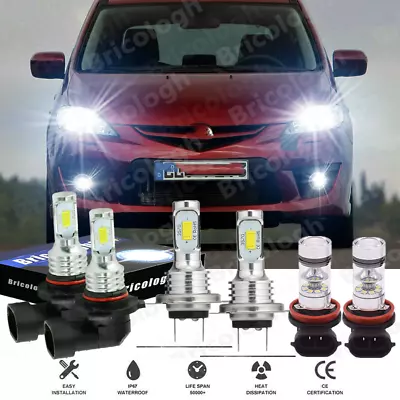 Faros antiniebla LED 9005 H7 H11 para Mazda 5 2007 2008 2009 Mazda5 6 un. Foto 1 de 4