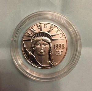 1998 $100 PLATINUM EAGLE STATUE OF LIBERTY * LOW MINTAGE * - Picture 1 of 2