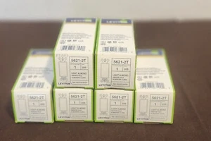 Leviton #5621-2T ( Qty 6 ) Decora Plus Switch, Single Pole, Light Almond - Picture 1 of 5