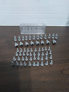 Gray Detailed Army Pieces with Case Risk 1999 Replacement 60 Pieces Parts - Picture 1 of 6