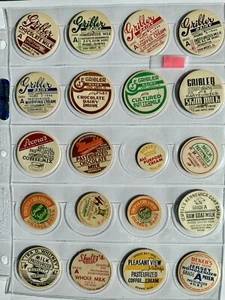 Vintage verschiedene Milchflaschenverschlüsse Posten 20 Stück - Bild 1 von 12