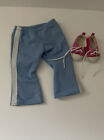 Pantalon et chaussures American Girl Doll 2007 JLY bleu piste