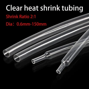 Clear Heat Shrink 2:1 Heatshrink Tubing Black Heat Shrink 3:1 Heatshrink Tubing - Picture 1 of 12