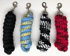 ACRYLIC POLY COTTON REINFORCED HORSE LEAD ROPE 2 meter LONG - Picture 1 of 5