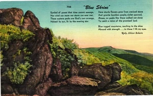 Blue Shrine Ruby Altizer Roberts um 1930 Leinen unbespielt alte Postkarte - Bild 1 von 2