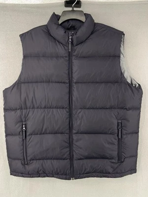 Lands End Vest Mens XL Navy Down Puffer Quilted Full Zip Travel Outdoor Warm - Image 1 of 4