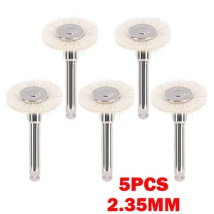 Rueda de cepillo de pulido dental para cabello de cabra 5 piezas 2,35 mm contra ángulo tipo pestillo RA EE. UU. - Imagen 1 de 11