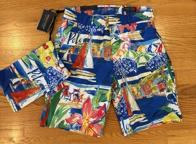 Polo Ralph Lauren Men 9" Floral Riviera Graphic Golf Plus Swim Trunk Shorts  30 - Image 1 of 4