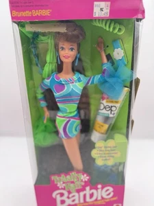 Vintage 1991 Totally Hair Barbie Brunette Hair 1117 Mattel NRFB - Picture 1 of 18