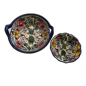 Alba Mexico Set of 2 Colorful Pottery Bowls - Picture 1 of 10