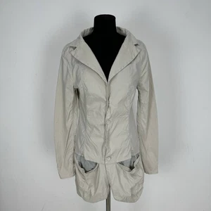 Annette Gortz Women Beige Linen Jacket Coat AvantGarde Style Asymmetric Size 38 - Picture 1 of 7