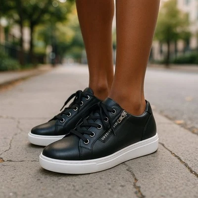 Zapatillas Mujer MUNRO Tilly Cuero Negro Talla 11WW Excelente Estado  Foto 1 de 4