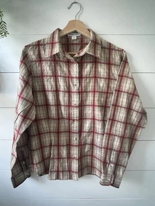 Pendleton Women’s Size Med Long Sleeve Long Sleeve Button Down 100 Cotton Plaid - Foto 1 di 12