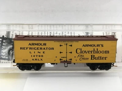 N SCALE Micro-Trains MTL 58550 ARLX Cloverbloom Butter 40' Wood Reefer #14796 - Image 1 of 4