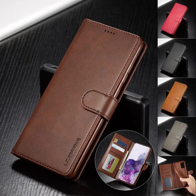 Leather Case For Samsung S25 S24 Ultra S23 S22 FE A17 A56 A55 Wallet Flip Cover - Image 1 of 4