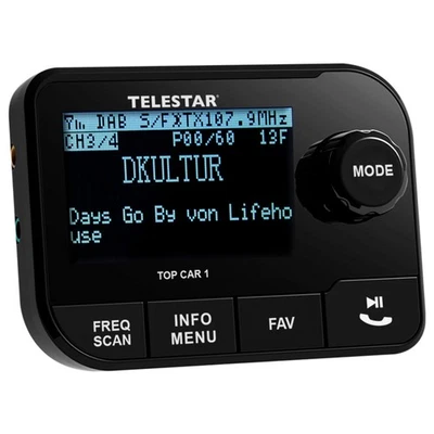 Telestar TOP CAR 1 DAB+ Empfänger Freisprechfunktion, Saugnapfhalterung - Bild 1 von 4