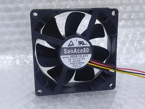 1 pcs Sanyo Fan 9S0812L411 DC12V 0.05A 8cm 3 wire Chassis fan cooling fan - Picture 1 of 3