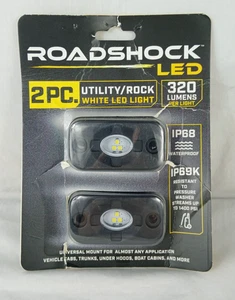 Road Shock Utility Rock White LED 2 Pack 320 LUMENS WATERPROOF UNIVERSAL MOUNT - Foto 1 di 2