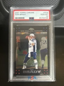 2007 Topps Chrome Tom Brady #TC6 PSA 10 GEM MINT Patriots GOAT - Picture 1 of 2