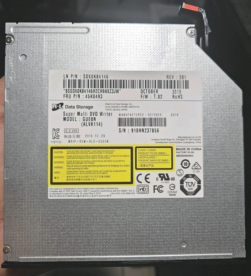 Lote de 5 SDX0K84146 HL Almacenamiento de Datos Super Multi CD / DVD-RW GUE0N FRU 45K0493  Foto 1 de 4