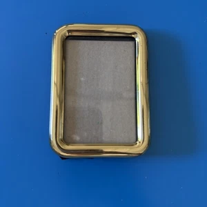 Vintage 1990s Gold Mini Photo Frame Desktop Stand - Picture 1 of 9