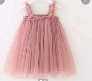 Toddler Kids Baby Girls Princess Dress Solid Straps Mesh Tulle Dress Clothes - Picture 1 of 2