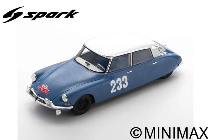 SPARK MODEL S5531 CITROEN DS19 N.233 2nd MONTE CARLO 1963 P.TOIVONEN-A.JARVI 1:4 - Immagine 1 di 1