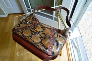 Bolso de hombro de cuero estampado animal CHI by CARLOS FALCHI - Imagen 1 de 18