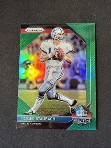 ROGER STAIBACH - 2018 Panini Prizm - Hall of Fame Green Prizm #HOF-24 - Cowboys - Picture 1 of 2