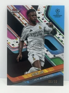 Vini Jr. 2024-25 Topps Finest UEFA #7 refractor negro 6/10 - Imagen 1 de 2