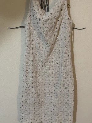 Vestido recto Donna Karan New York Donna Karan para mujer cuello barco encaje sin mangas10 Foto 1 de 3