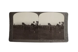 WW1 Stereoview BRITISCHE ARMEE KAVALLERIE UND SOLDATEN IN ÄGYPTEN UM 1918 Foto 3D - Bild 1 von 4