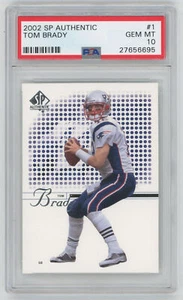 2002 SP Authentic 1 Tom Brady PSA 10 712215 - Picture 1 of 2