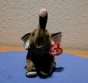 TY Beanie Baby TROMBA Elephant Beanie Baby 2000 ottime condizioni! - Foto 1 di 10