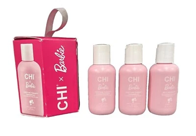 CHI X Barbie Pink 3 Piece Gift Set Shampoo Conditioner Silk Infusion NEW! - Image 1 of 2