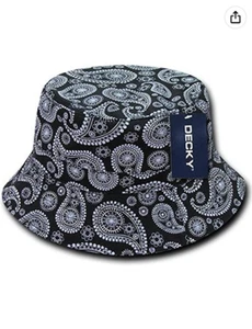 Gorra con cubo de pescador sol cachemira estampado pañuelo unisex - Imagen 1 de 12