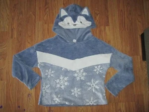 Girls JUSTICE SLEEP super soft fleece hooded shirt sz 10 - Picture 1 of 1